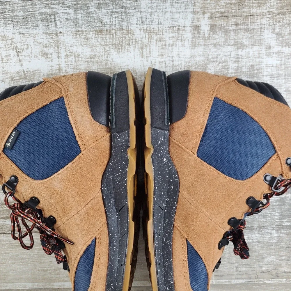 Danner Free Spirit Hiking Boots Sz 11.5 Brown Navy Mid Top Round Toe